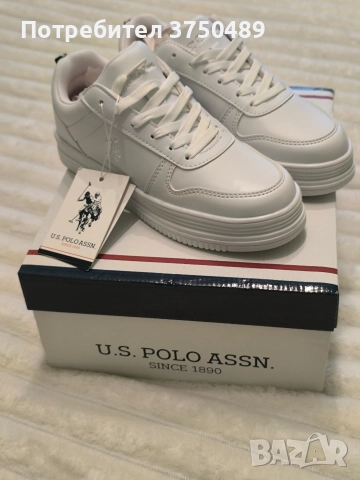 Дамски бели маратонки U.S.Polo Assn