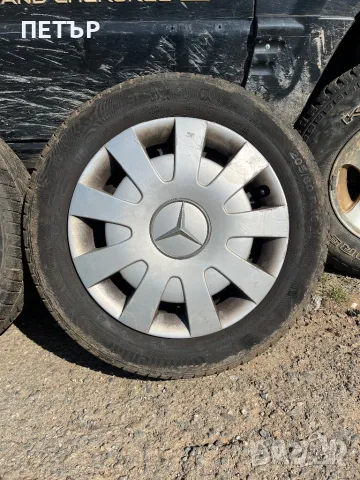 Оригинални джанти с гуми и тасове за Mercedes 16”, снимка 3 - Гуми и джанти - 47441145