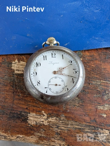 longines джобен много рядък размер порцеланов циферблат невероятно запазен за годините си