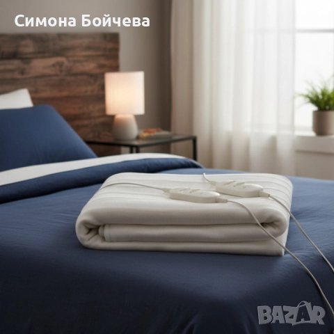 Електрическо двойно одеяло Rosberg RS8510AD – 160×140 см, 2×60W, LED индикатор, снимка 4 - Олекотени завивки и одеяла - 52807359