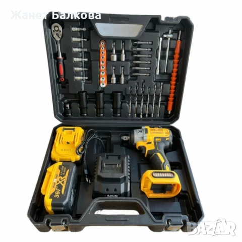 Акумулаторен Ударен Гайковерт KRAFT ROYAL 36V, 8Ah + 35 Части, снимка 1