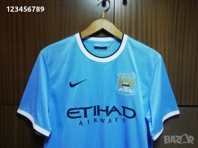 Manchester City Kun Aguero Nike 2013/2014 оригинална тениска фланелка Манчестър Сити Агуеро екип , снимка 4 - Тениски - 53375547