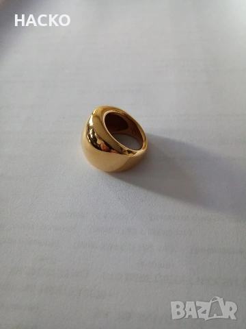 Дамски Mръстен Calvin Klein с Дебело Златно Покритие 23,5 тр. Размер 53. 100% Оригинален., снимка 5 - Пръстени - 53769270