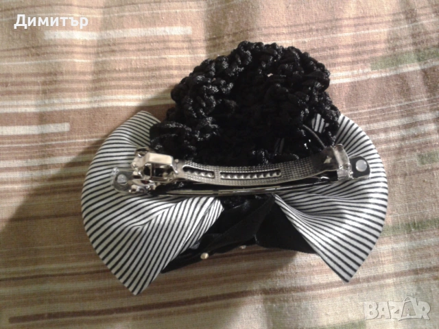 Фиба с панделка и мрежа за косата, снимка 3 - Аксесоари за коса - 54248451