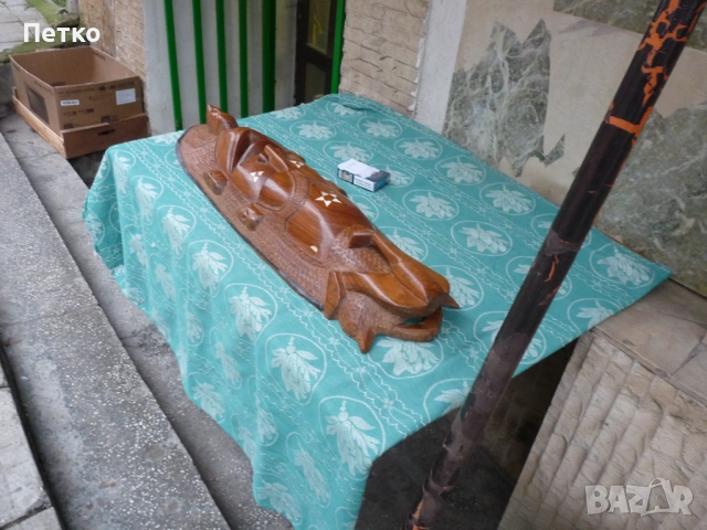 Стара масивна фигура дърво, снимка 14 - Антикварни и старинни предмети - 53635413