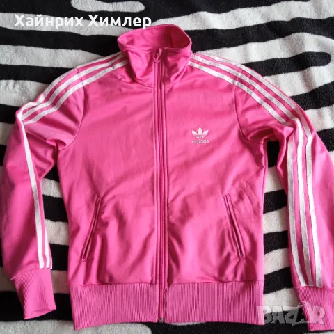 ADIDAS PINK S/M 100% оригинал баркод горница Адидас суичър анорак худи, снимка 1 - Спортни екипи - 48359406