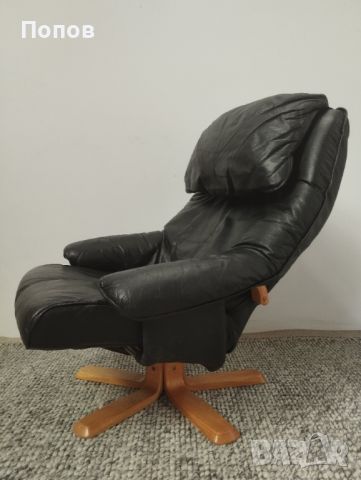Кожено релакс кресло, снимка 9 - Дивани и мека мебел - 45373747