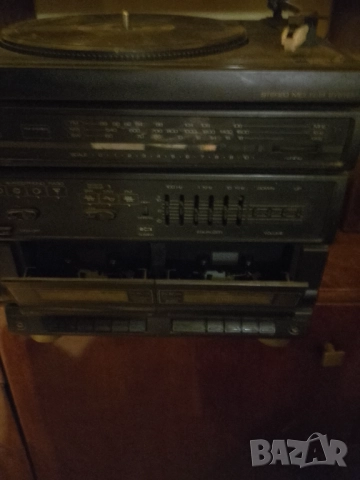 Радиокасетофон ,с две касети, грамофон, две отделни тонколони  "Mekosonik"