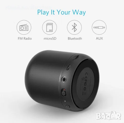 Колонка Anker SoundCore Mini Bluetooth +FM, снимка 8 - Bluetooth тонколони - 47240346