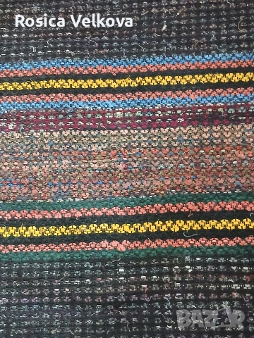 Ръчно тъкана вълнена черга , снимка 2 - Антикварни и старинни предмети - 54149631