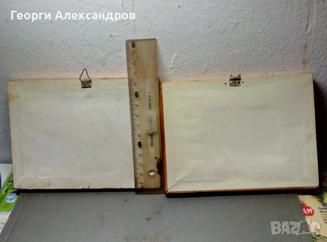 2 Стари ръчно ушити гоблени по модел на Вилер МИНИАТЮРА, снимка 6 - Гоблени - 53940503