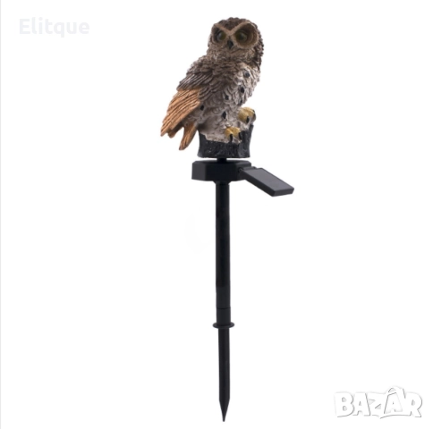 LED Соларна лампа Бухал - Соларна градинска лампа Бухал  15см , снимка 6 - Други стоки за дома - 52905942