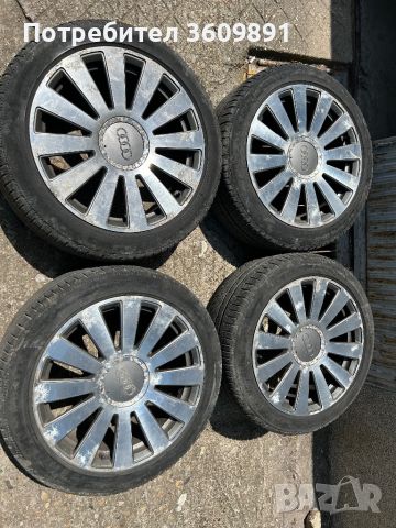 Джанти за Ауди 18 цола с гуми Michelin Pilot Alpin 245/45/18, снимка 1 - Гуми и джанти - 46361302