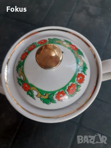 Чайник - руски порцелан, снимка 3 - Антикварни и старинни предмети - 53281046