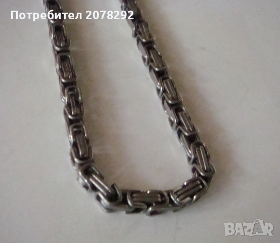 Ланец за мъже-цвят сребрист