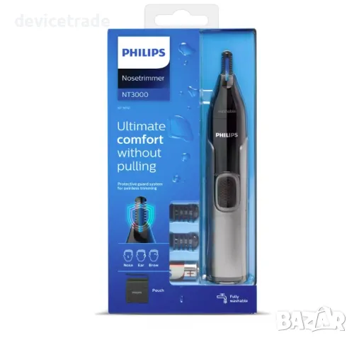 Тример за нос/уши Philips NT3650/16, Батерия, Миещ се, снимка 4 - Тримери - 46985780