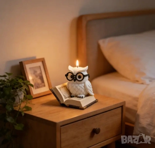 Молд бухал с книга , снимка 3 - Форми - 53494334