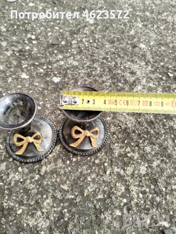 Посребрени свещници, снимка 4 - Антикварни и старинни предмети - 52662051