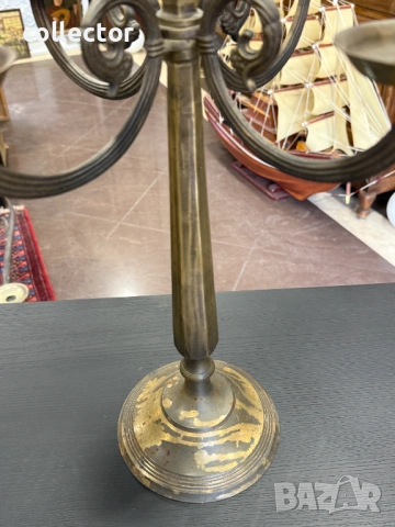 Бронзов свещник с пет звена. №7890, снимка 5 - Колекции - 53629304