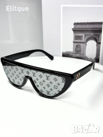 слънчеви очила Louis Vuitton с ув защита,кутия , калъф и кърпичка на марката 
