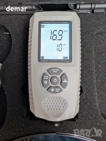 Дебеломер за автомобилно покритие, LCD дисплей с подсветка, 0-2000 um, снимка 8 - Аксесоари и консумативи - 53402053