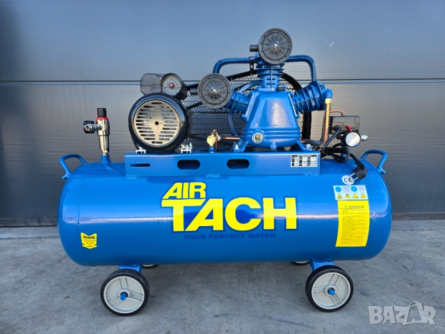 2025 Компресор за въздух 120L 4 НР / 3 кв 12 бара усилен дебит - 480 л/м