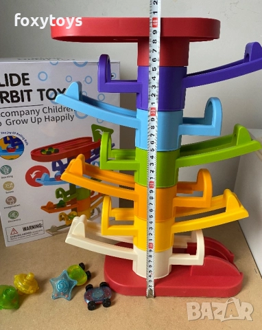 Пързалка/кула с падащи играчки - колички, пумпалчета, снимка 5 - Образователни игри - 51848883