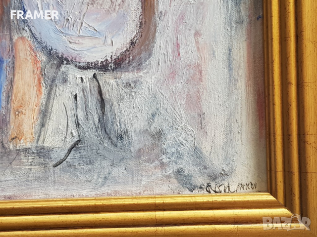 Петър Пиронков Рим в бяло 2017г. Картина масло от изложба в Италия, снимка 6 - Картини - 44950360
