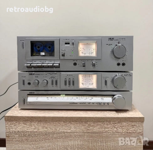 🔉Ретро аудио сет AKAI - усилвател AM-U01, тунер AT-K02, Дек CS-M01 - Made in Japan🔉