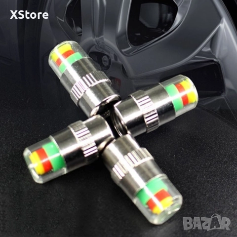 Манометър-капачка за налягането в гумите на превозното средство, снимка 4 - Аксесоари и консумативи - 52444803