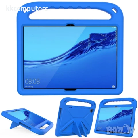 Huawei MediaPad T5 EVA Удароустойчив Калъф с Удобна Дръжка и Стойка + Протектор, снимка 3 - Калъфи, кейсове - 51129624