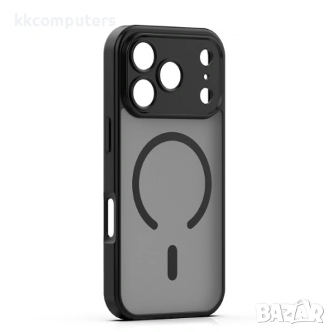 Кейс Mag Matt с отвори за камерите за iPhone 17 Pro Max (6.9) черен и Протектор , снимка 3 - Калъфи, кейсове - 54156230