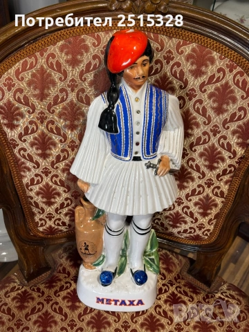 стара колекционерска фигура бутилка керамика 