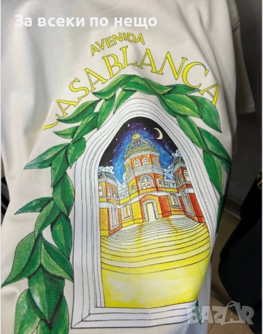 Casablanca Мъжка Бяла Тениска👕Мъжка Блуза С Къс Ръкав В Бял Цвят Код Mens P.154