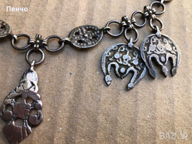 старинен, възрожденски сребърен накит - сребро, сачан, снимка 3 - Антикварни и старинни предмети - 45899503