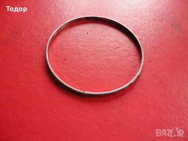 Страхотна твърда сребърна гривна 1, снимка 8 - Гривни - 53323201