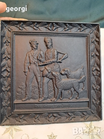 чугунено пано за стена на ловна тематика 28/4, снимка 2 - Пана - 51887450