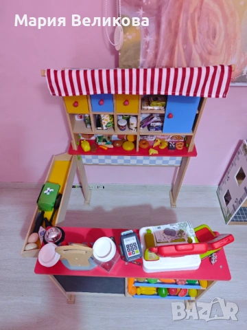 Детски дървена магазин, снимка 2 - Образователни игри - 53397324