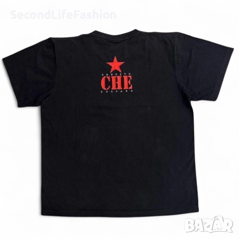 Винтидж тениска The Roxx с надпис „Че Гевара“, единичен бод, размер L, тениска с графика 90те, снимка 7 - Тениски - 52874975