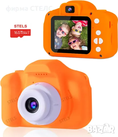 Детски цифров фотоапарат STELS W390 с 16GB карта, Full HD видео, Игри