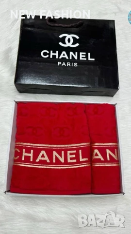 Памучни Хавлии -2бр с Кутия ✨ CHANEL , снимка 4 - Хавлиени кърпи - 51169549