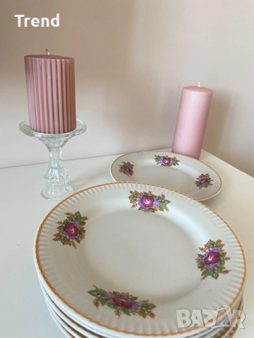 Порцеланови десертни чинии, снимка 3 - Чинии - 52799159