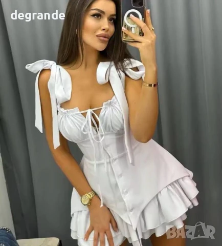 Секси бяла лятна рокля , снимка 2 - Рокли - 51056861