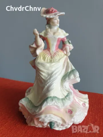 Колекционерска голяма английска порцеланова фигура Royal Doulton Rose/1995 статуетка 20см, снимка 2 - Колекции - 46942800