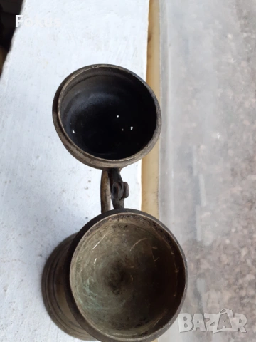 Старо възрожденско масивно и тежко бронзово кандило кадило, снимка 4 - Антикварни и старинни предмети - 53443919