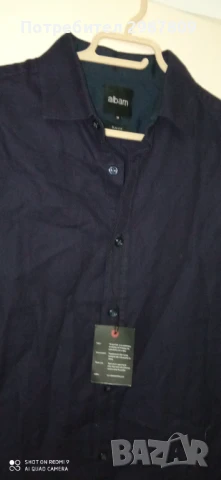 Мъжка Риза Slim Fit Индиго размер М, снимка 4 - Ризи - 50799988