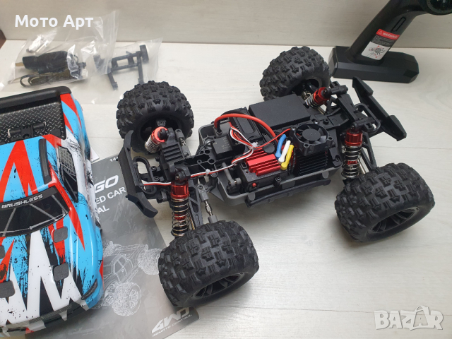 RC Количка MJX 16208 60KM/H Brushless RC Car 4WD - Нова, снимка 6 - Други спортове - 45025365