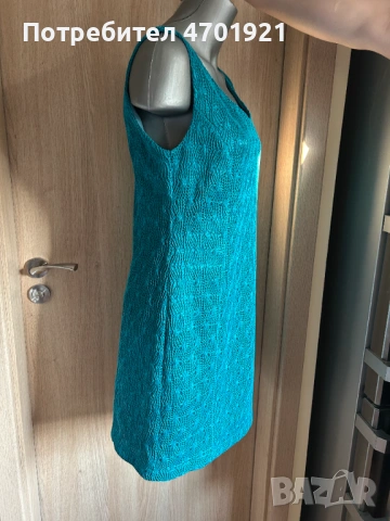 Дамска тюркоазена рокля, снимка 6 - Рокли - 53136602