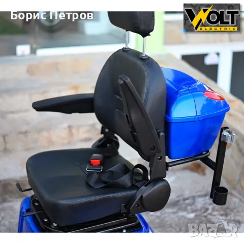 Електрическа триколка с въртяща седалка, подлакътници Volt Electric FM1 LED LUX 1500W, 20Ah, BLUE, снимка 6 - Мотоциклети и мототехника - 47870113