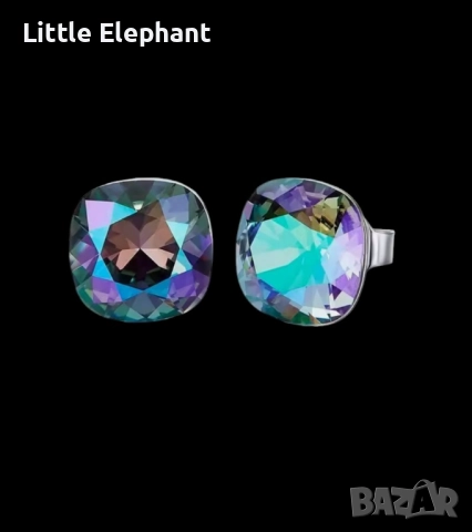 Pre order Сребърни обеци топчета тъмна холограма,колекция"Famous"/нови